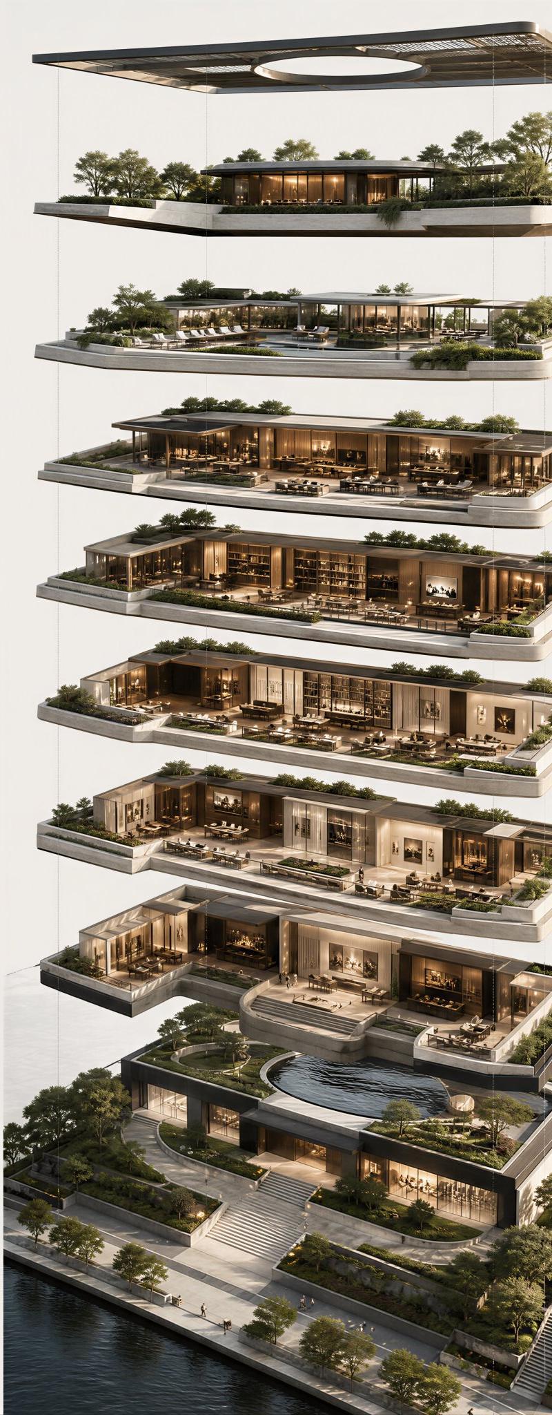 The sophistication of an exploded view lies not in “taking the building...