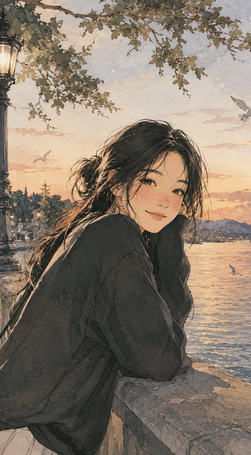 { "POSE": "<用户输入>", "style": { "art_style": "柔和水彩插图搭配精致墨线艺术", "aesthetic...