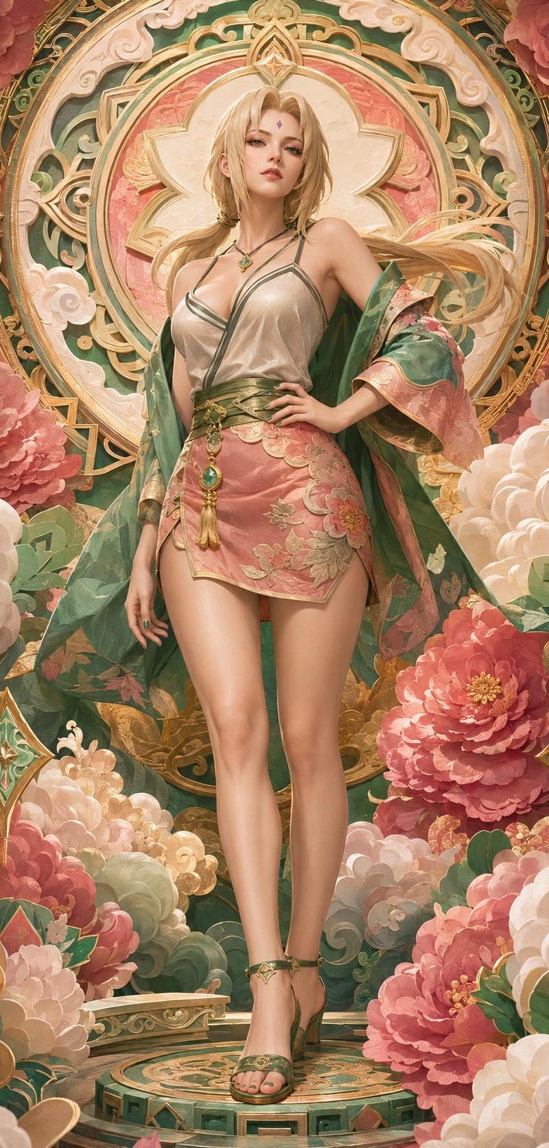 风格炼金术:{油画+棉花糖+剪纸+极繁主义} NARUTO girls~ --- 请使用下面的prompt生成8张独立的图片(注意,不是多张图片...