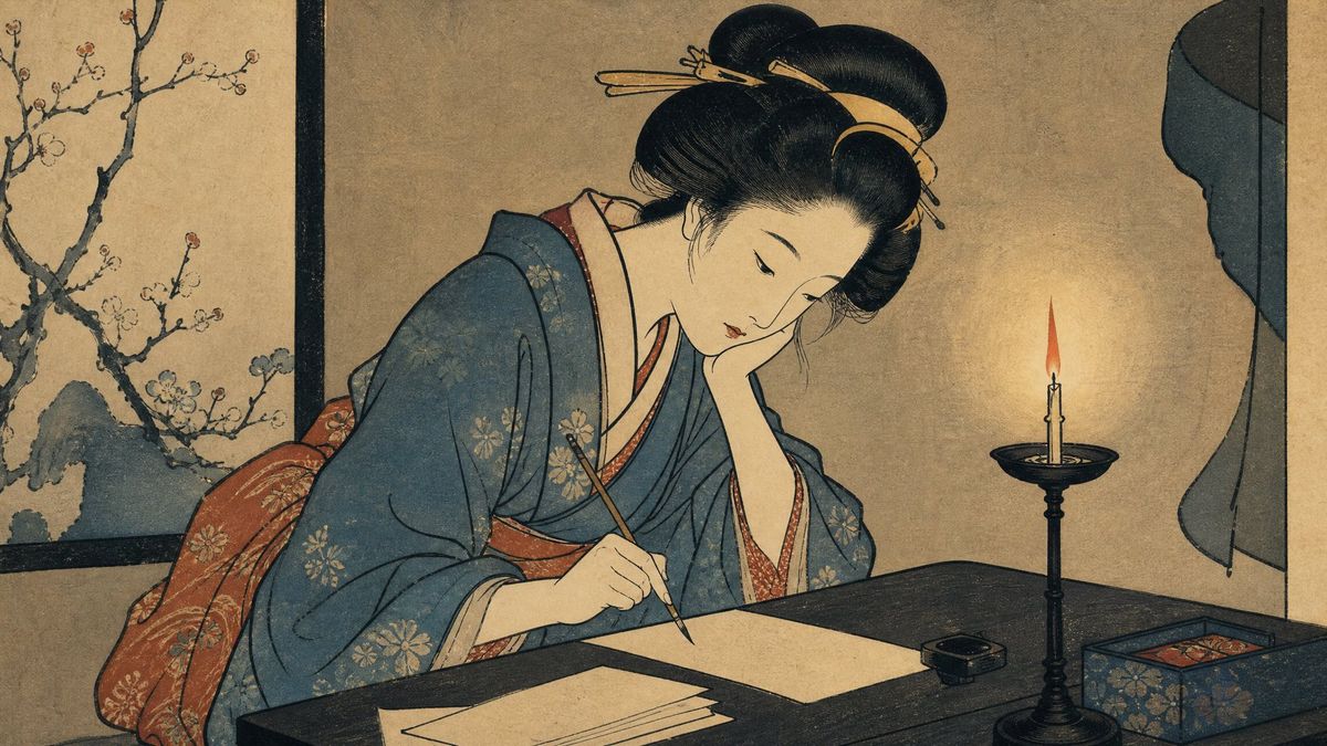 不言而喻的艺术。 PROMPT ↓ “日本浮世绘风格的[SUBJECT]插图，优雅简化的形式，富有表现力的黑色轮廓，克制的传统色彩调色板，微妙的...