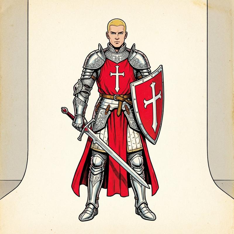 1980年代色彩RPG游戏手册插画