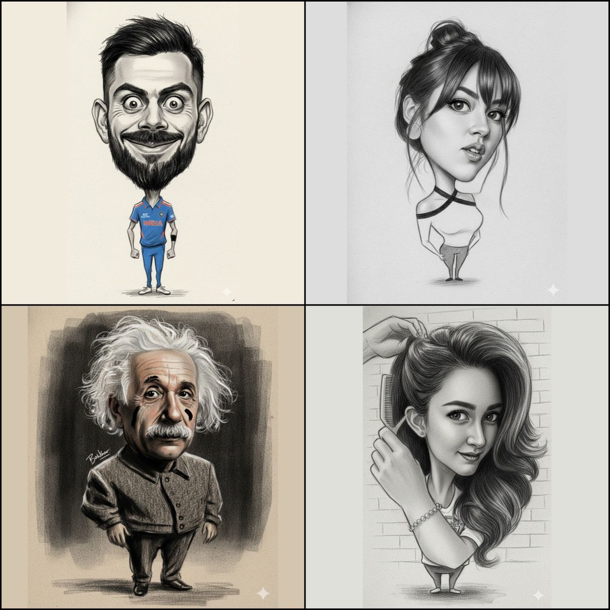 3D卡通素描肖像