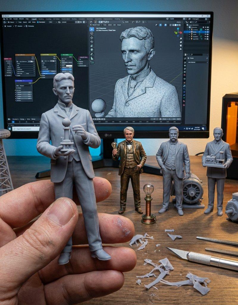 3D打印科学家迷你像