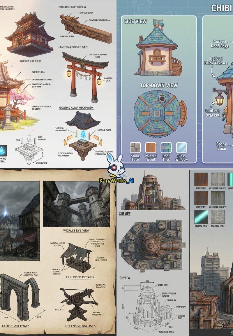 借助AI游戏开发成本与周期减少概念艺术– 纳米香蕉专业版 – 提示分享54