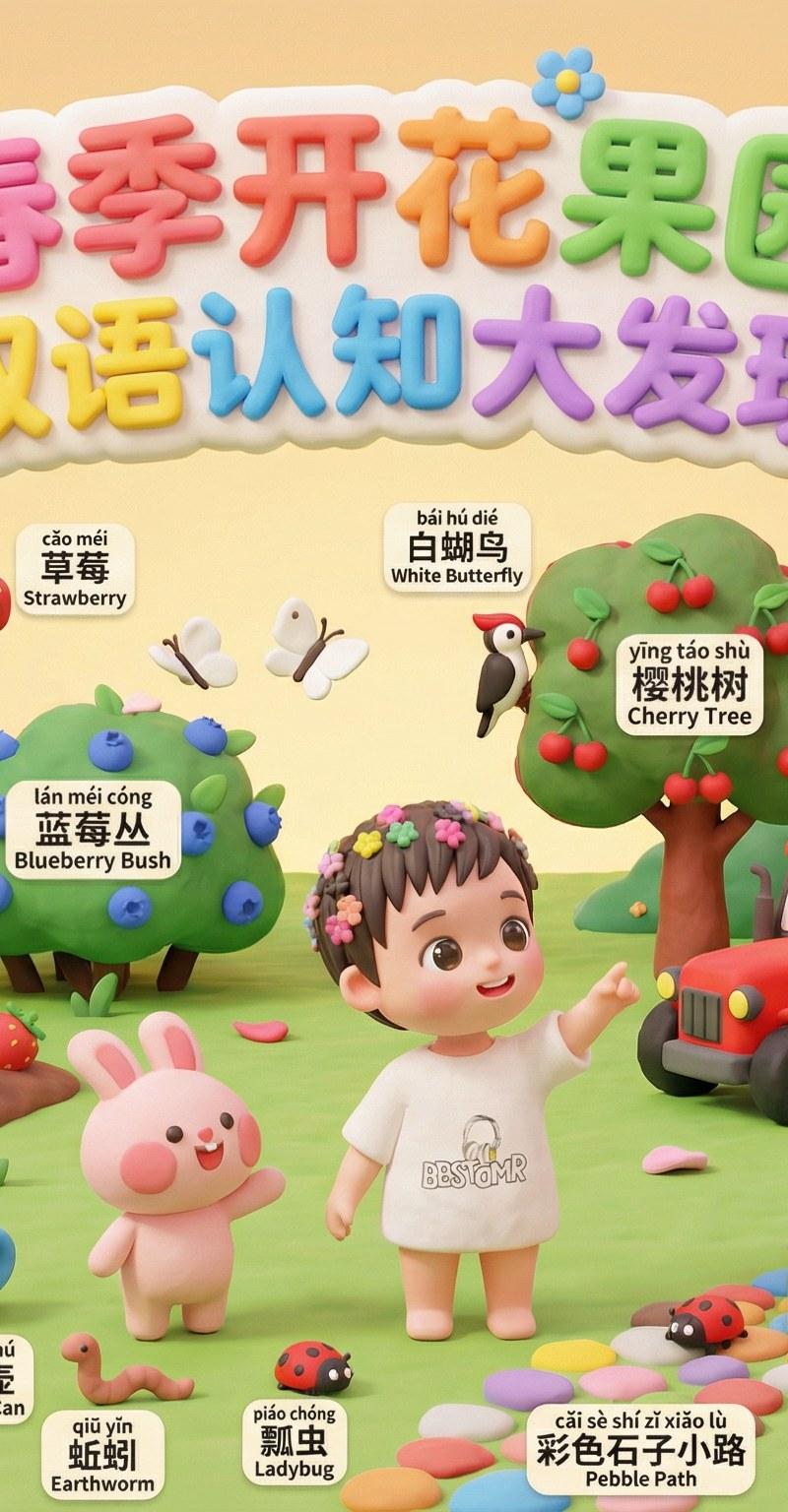宝宝识图系列：女儿专属小兔子认知大图