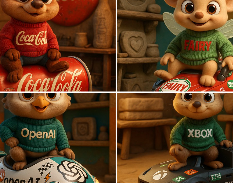 品牌3D卡通动物角色