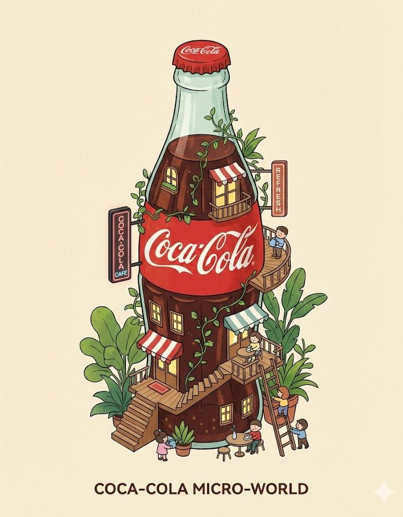 Coca-Cola迷你建筑插画