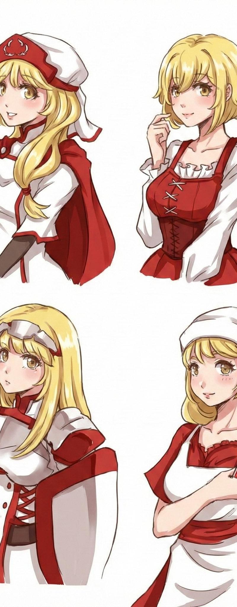 四位女性的着色插画
