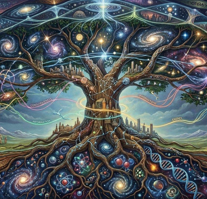 描绘世界结构的简洁画作