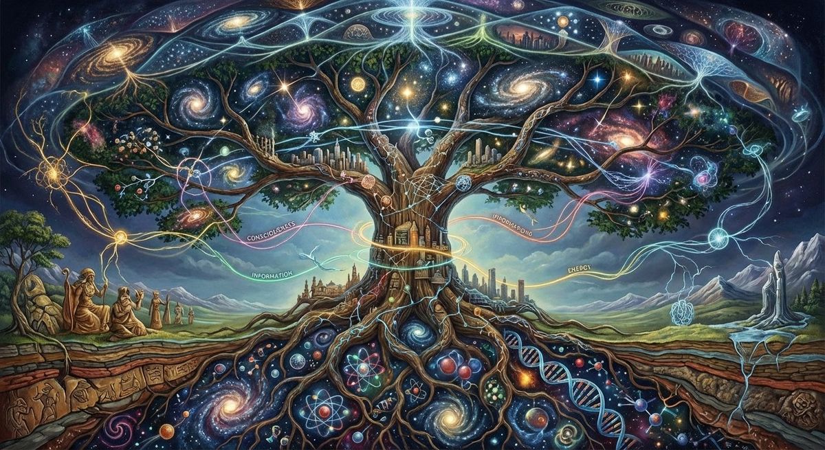 描绘世界结构的简洁画作