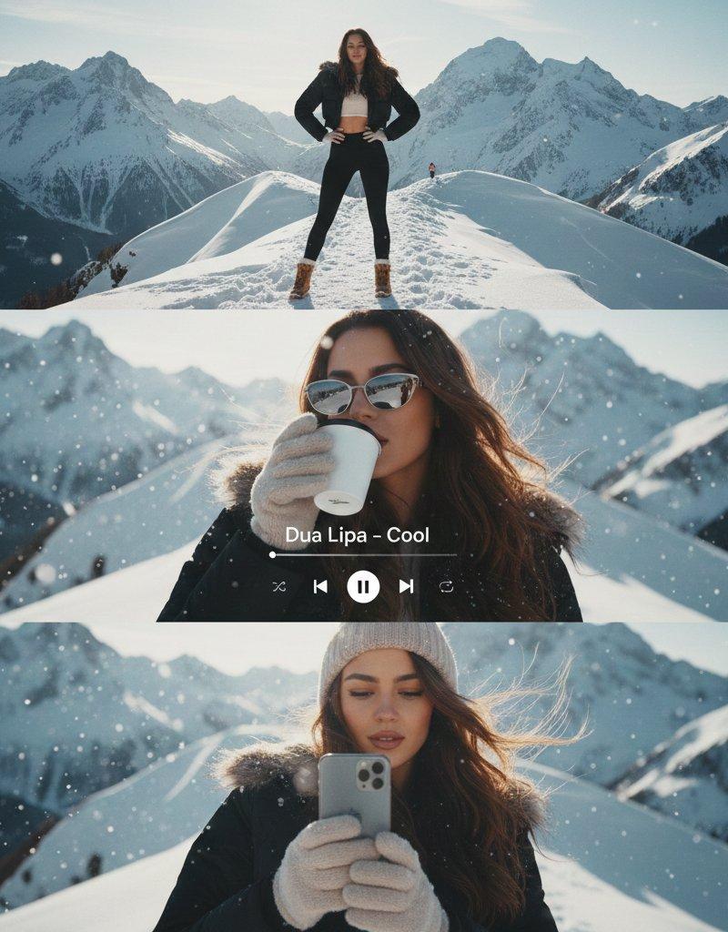 自信性感,征服雪峰