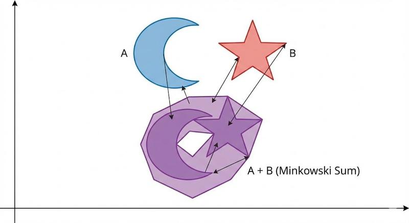 创建两个非凸集的Minkowski和的图像