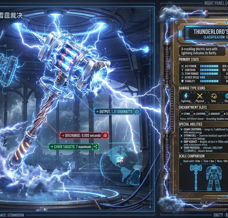 赛博奇幻全息武器系统