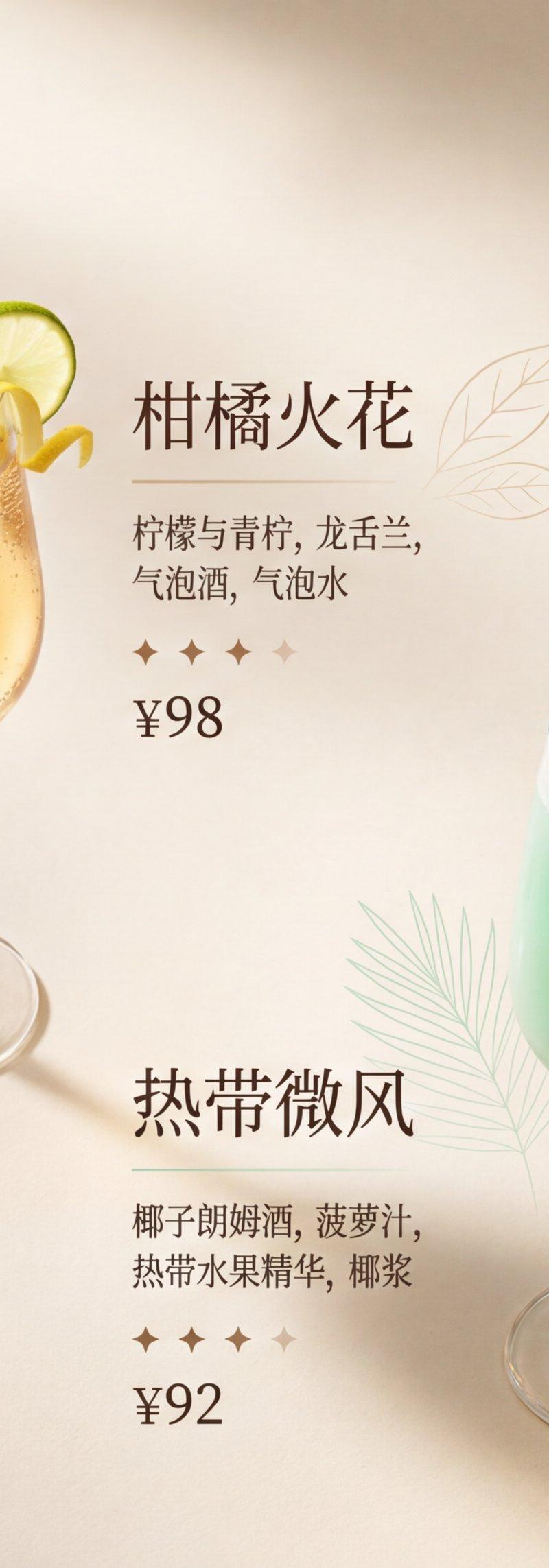 果酒菜单设计：精致优雅的视觉盛宴