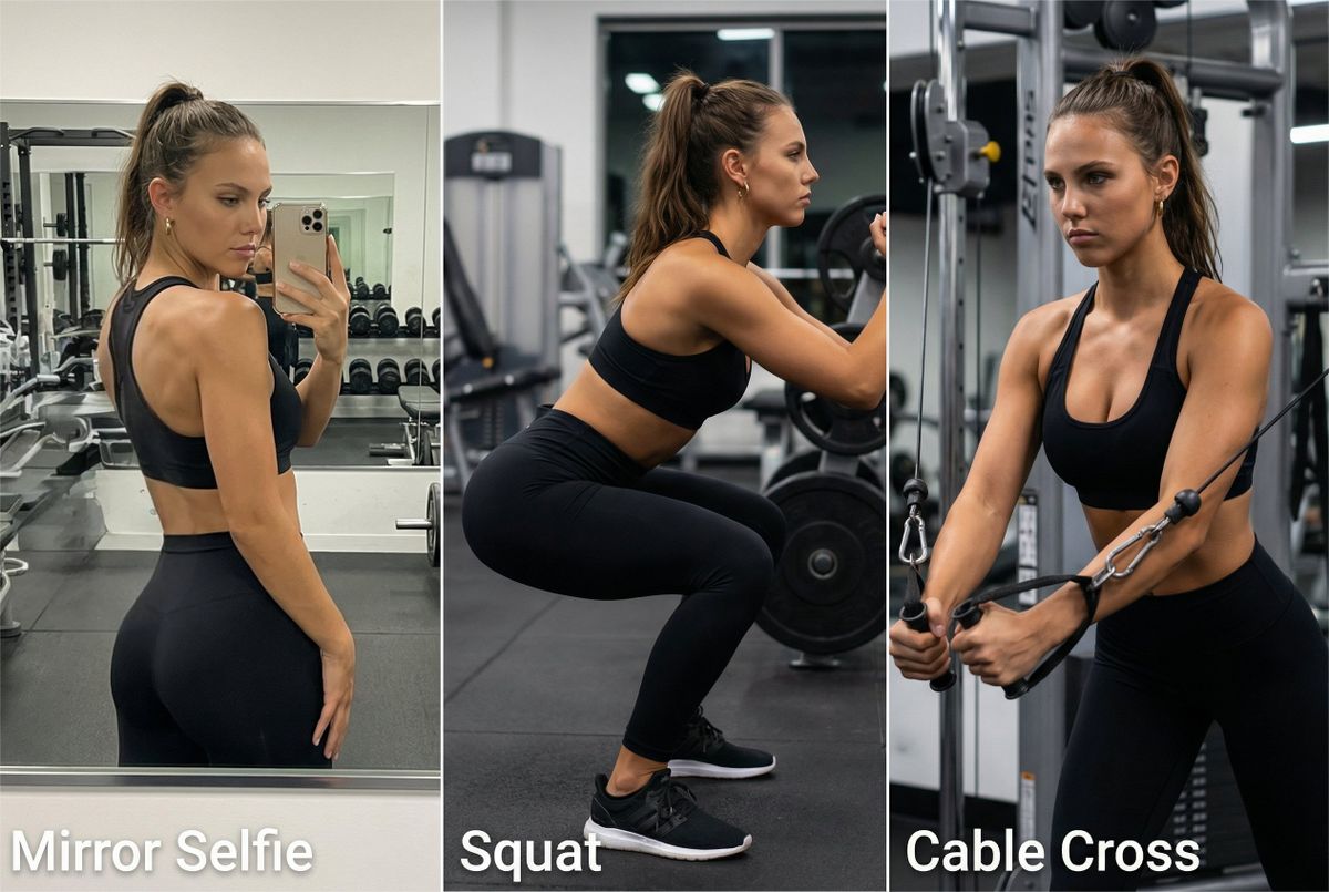 健身馆美丽模特特写