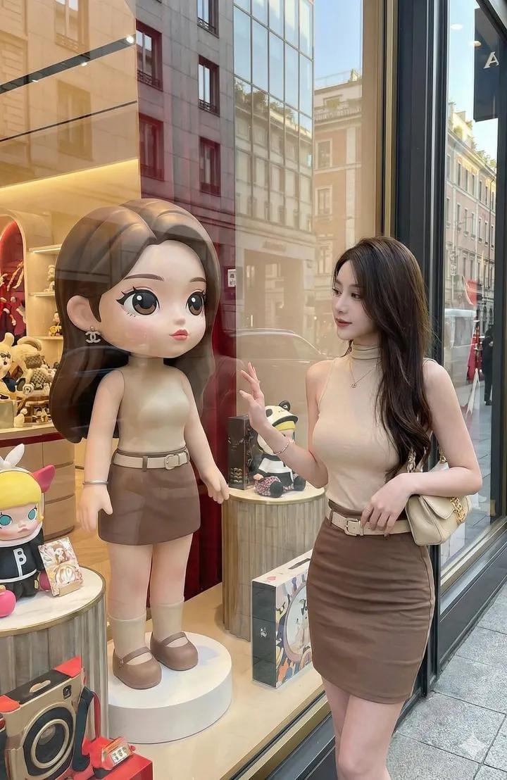 高端街头时尚摄影:参考图像中的女性