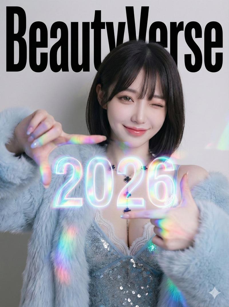 时尚杂志封面美学 - 胸部水平全息取景器（大2026）与眨眼微笑