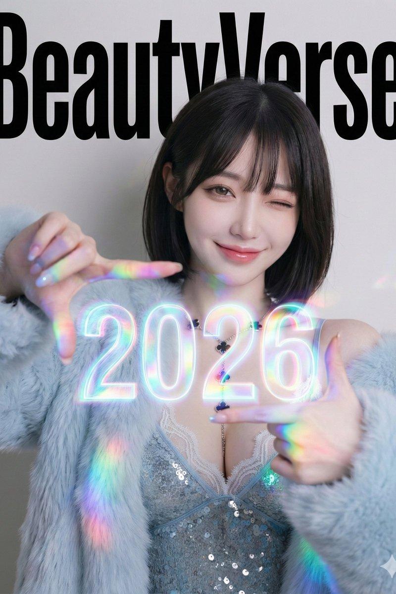 时尚杂志封面美学 - 胸部水平全息取景器（大2026）与眨眼微笑