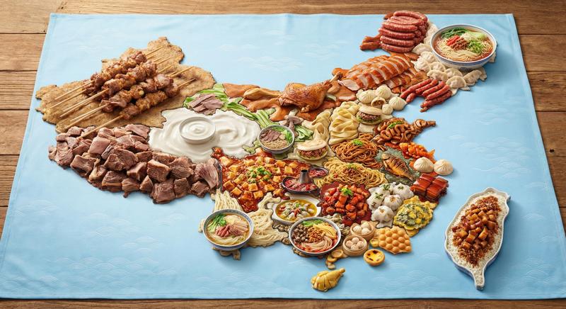 家乡美食大揭秘：你能认出这些地图上的食物吗？