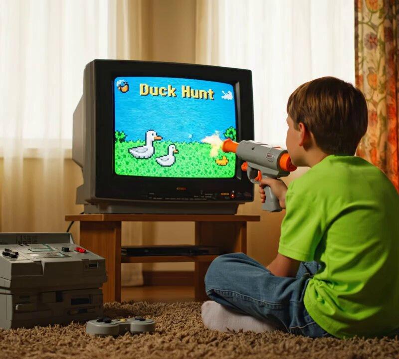 谁玩过这款《Duck Hunt》游戏?