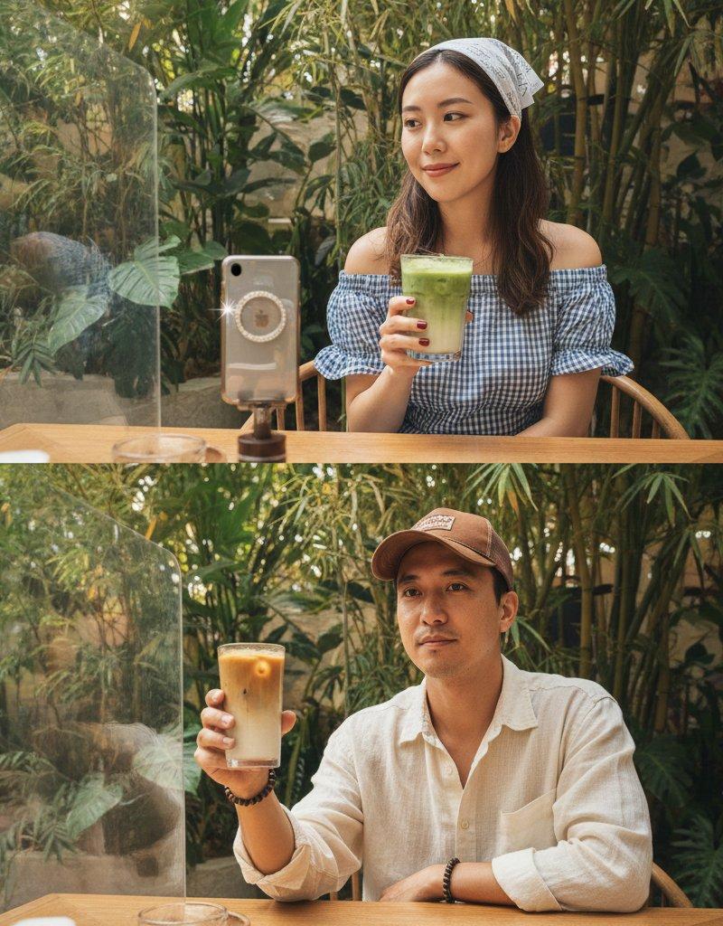 超逼真咖啡馆人像