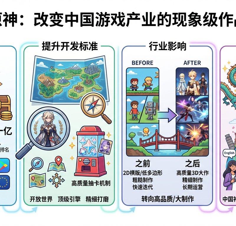 科普插画：原神如何改变中国国产游戏生态