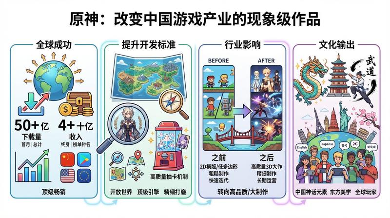 科普插画:原神如何改变中国国产游戏生态