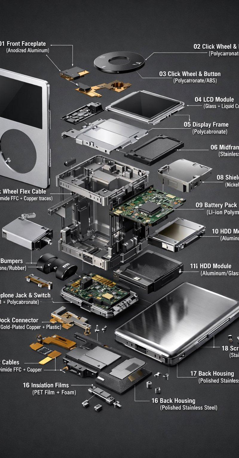 iPod Classic 解体图