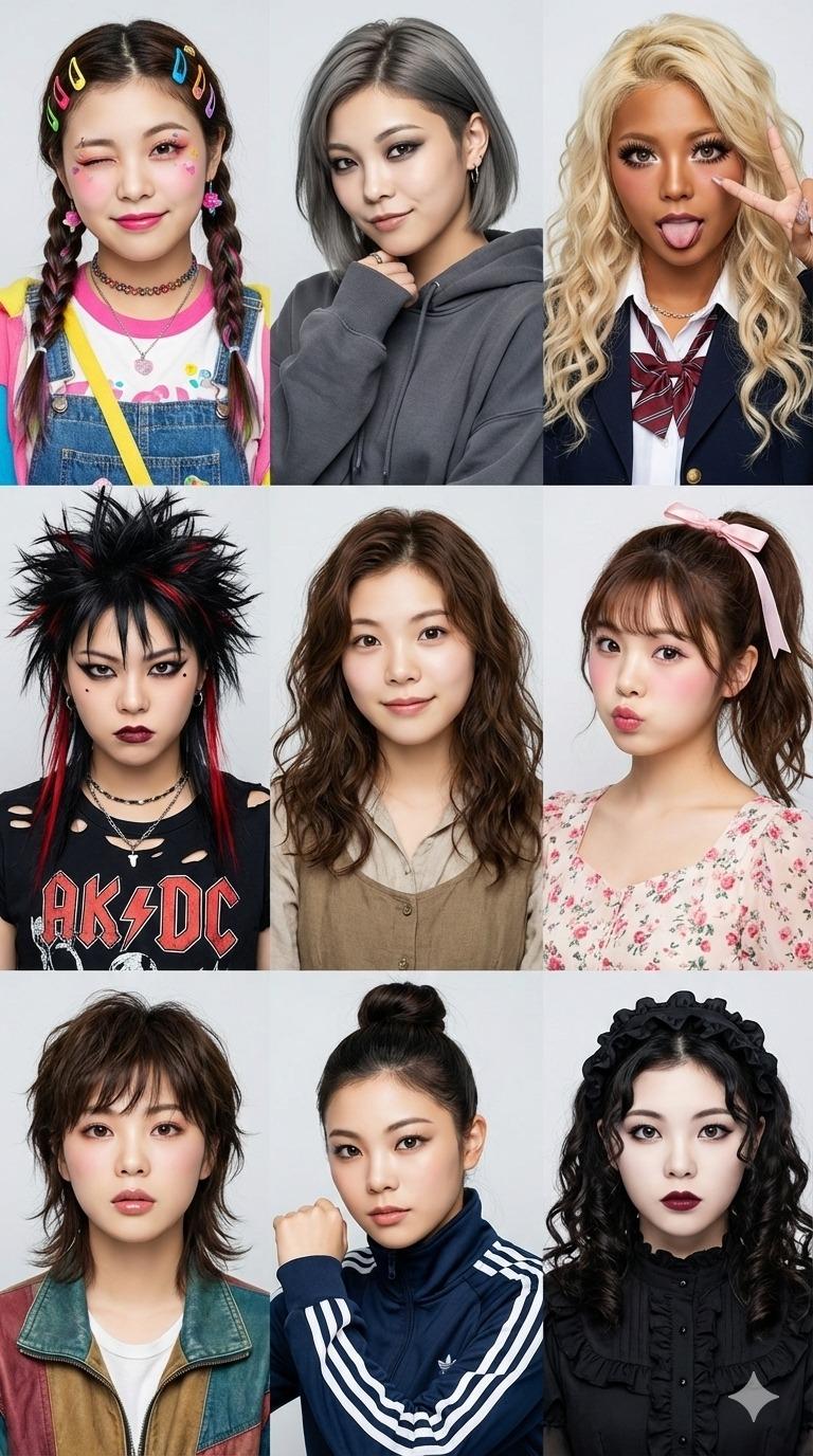 日本新潮发型+造型九宫格