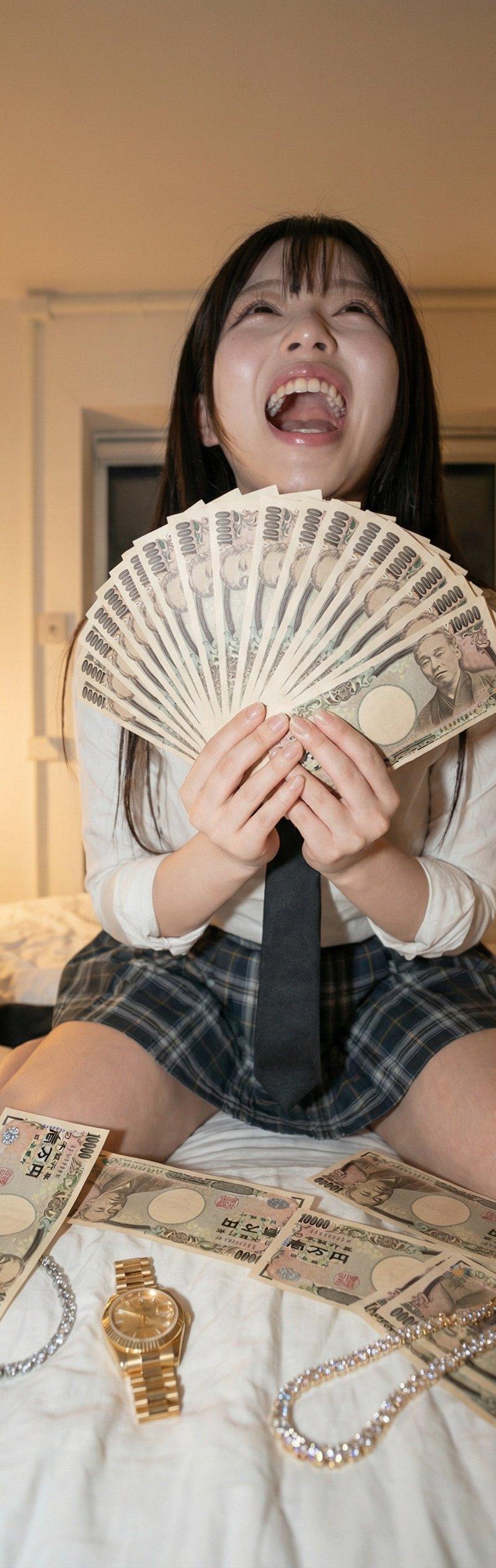 日本风宝物堆叠的床沿人物摄影