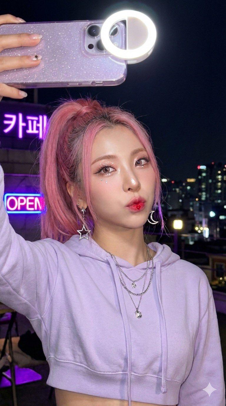 K-pop偶像LUNA的AI生成图像分析