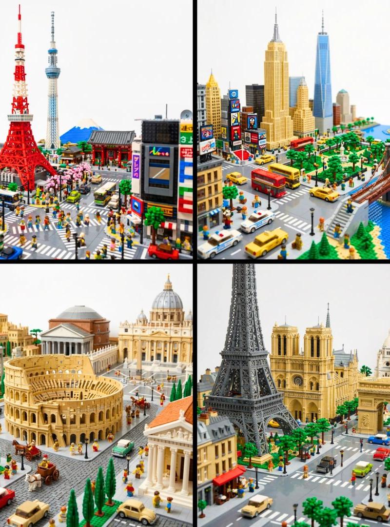 NANO BANANA PRO的LEGO城市