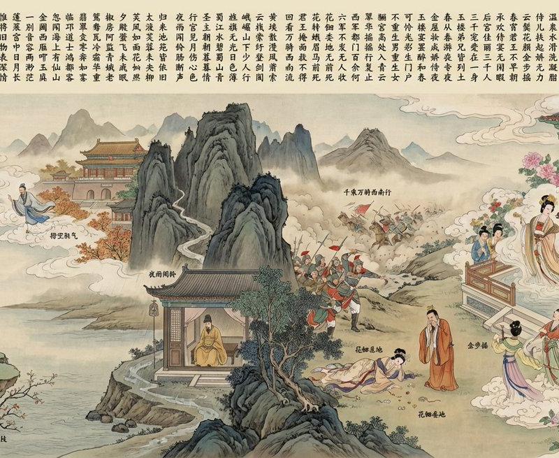 长文本古诗画画