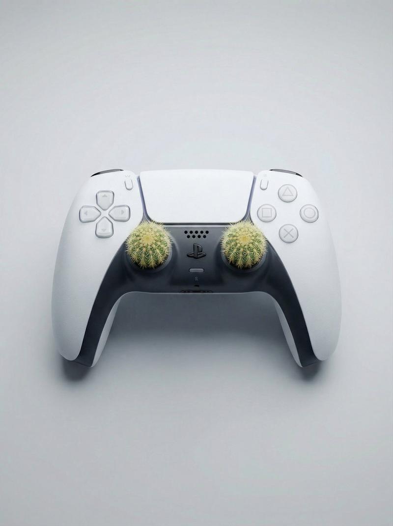 精心设计的低矮仙人掌手柄的DualSense控制器
