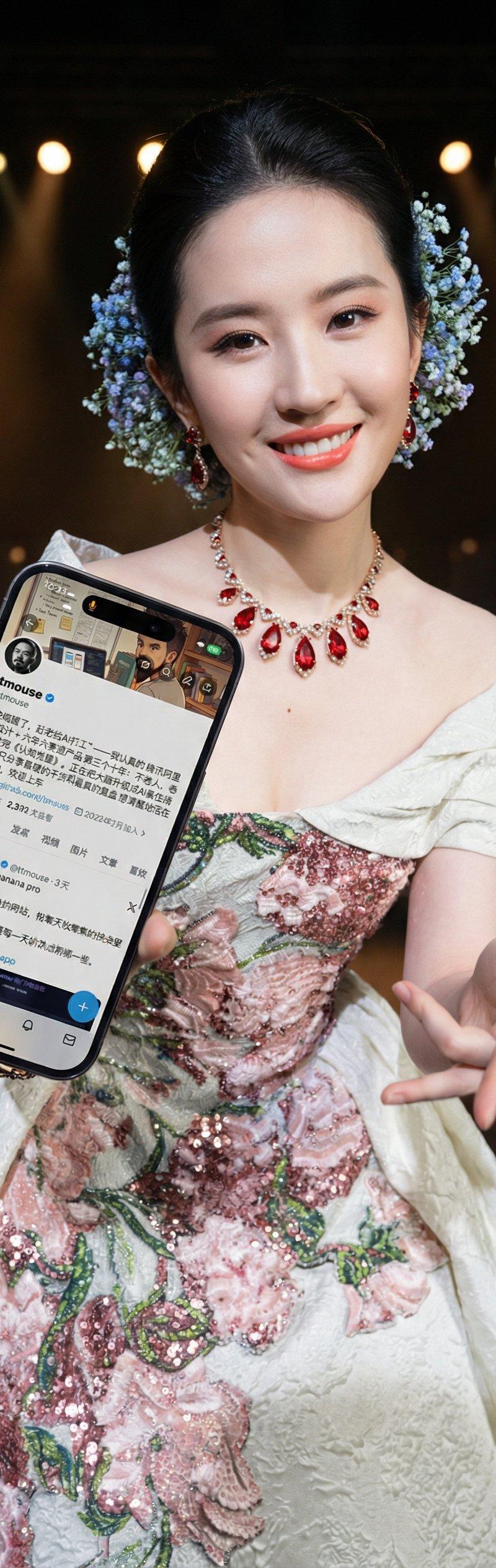 nano banana pro 原型人物与手机界面截图