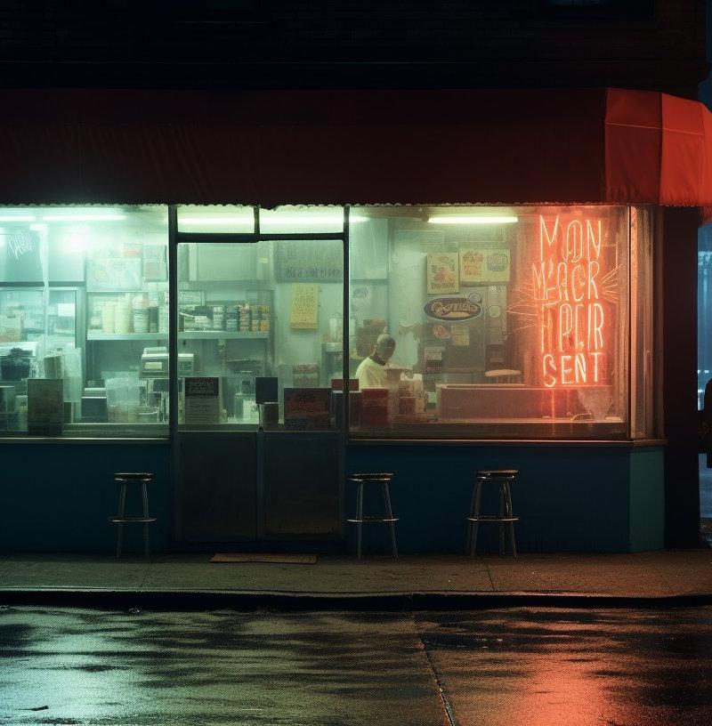 纽约深夜的熟食店电影海报