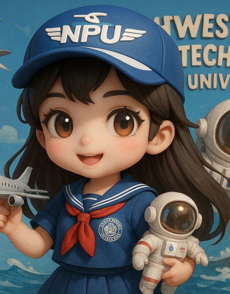 西北工业大学拟人化3D Q版美少女形象