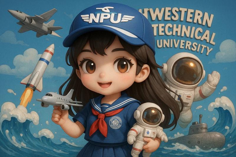 西北工业大学拟人化3D Q版美少女形象