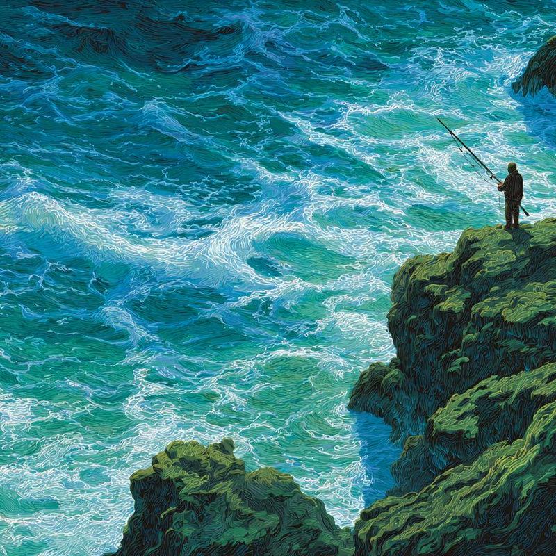 海洋悬崖全景