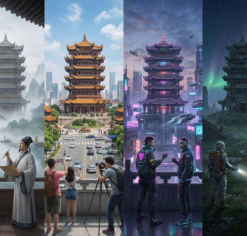 平行蒙太奇:同一地点四时空故事