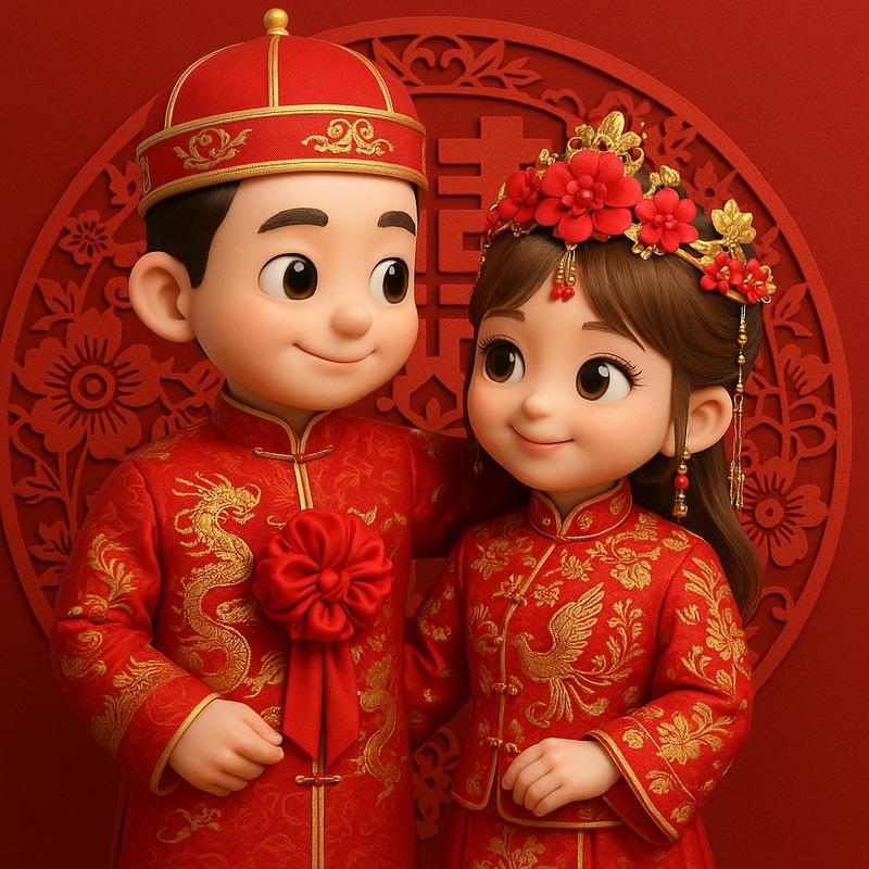 Q版中式婚礼