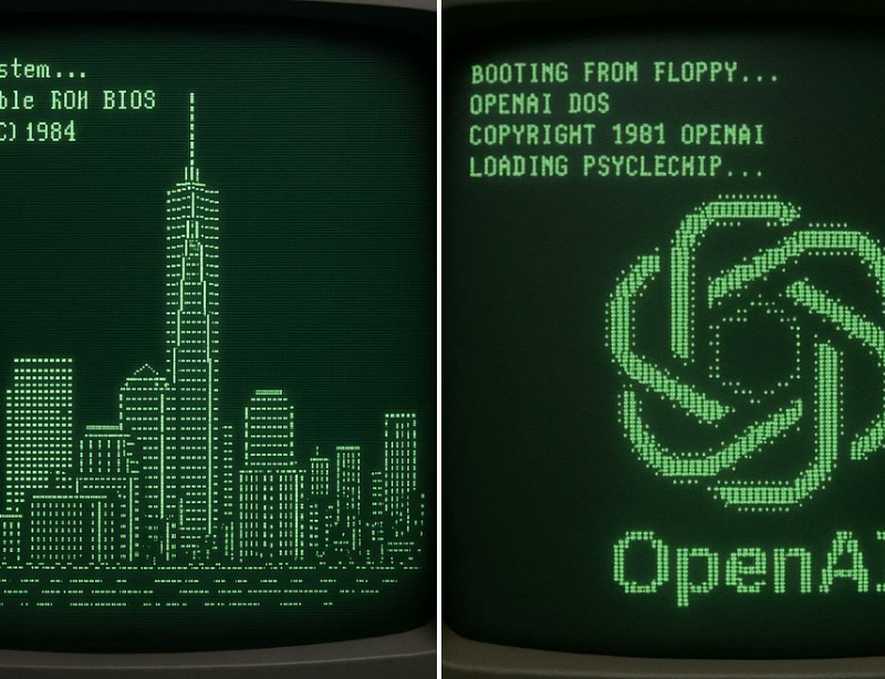 复古电脑开机画面解析为ASCII艺术