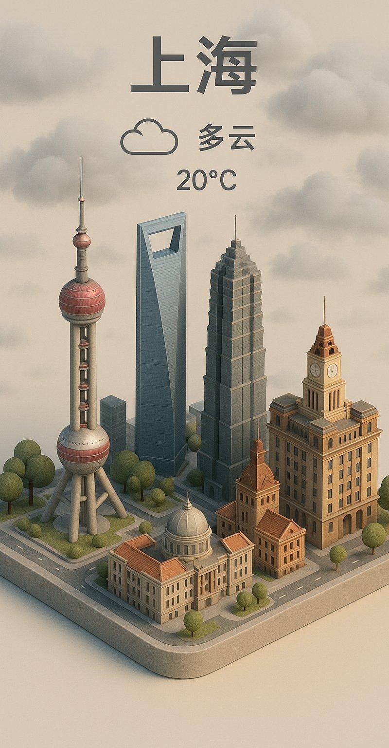 上海特色城市天气预报图片
