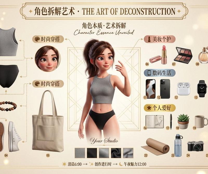 神佬2.0版本角色拆解艺术海报生成器