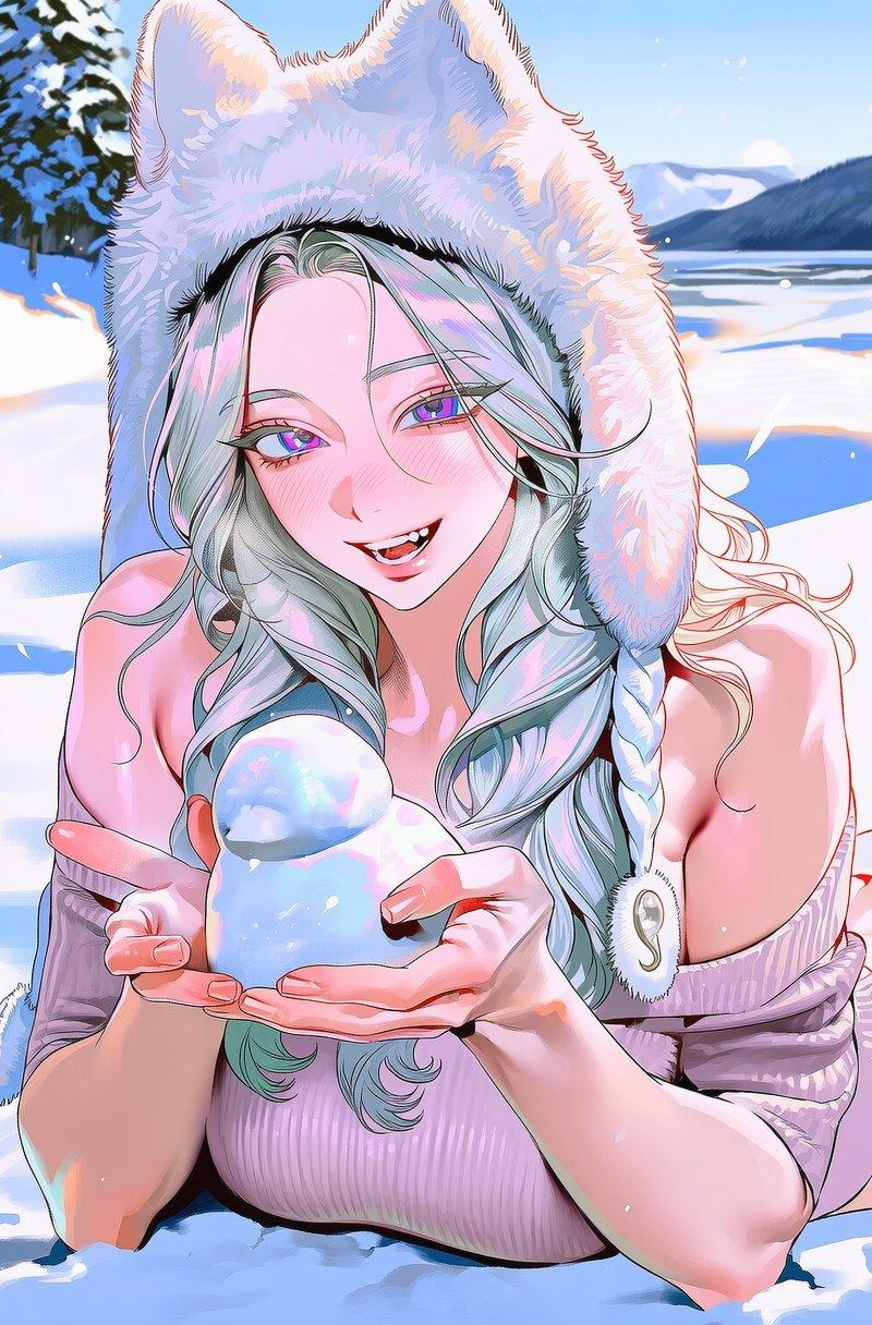 雪中站立