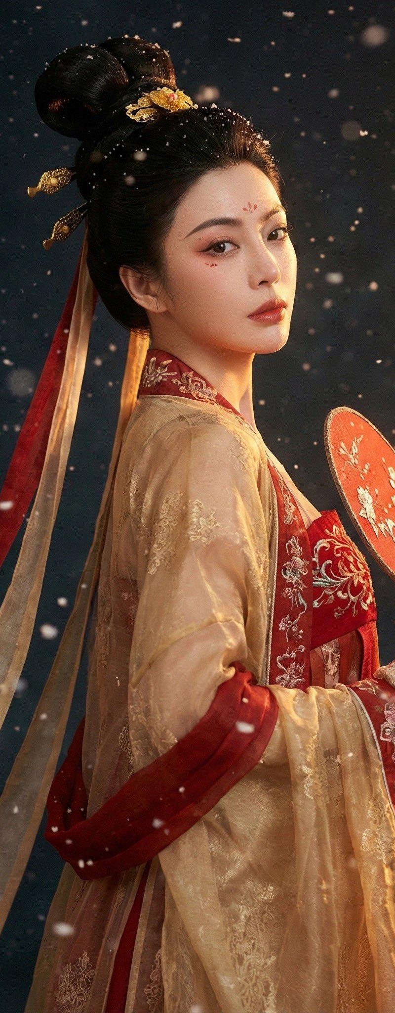 唐代服饰摄影：第六版超写实肖像