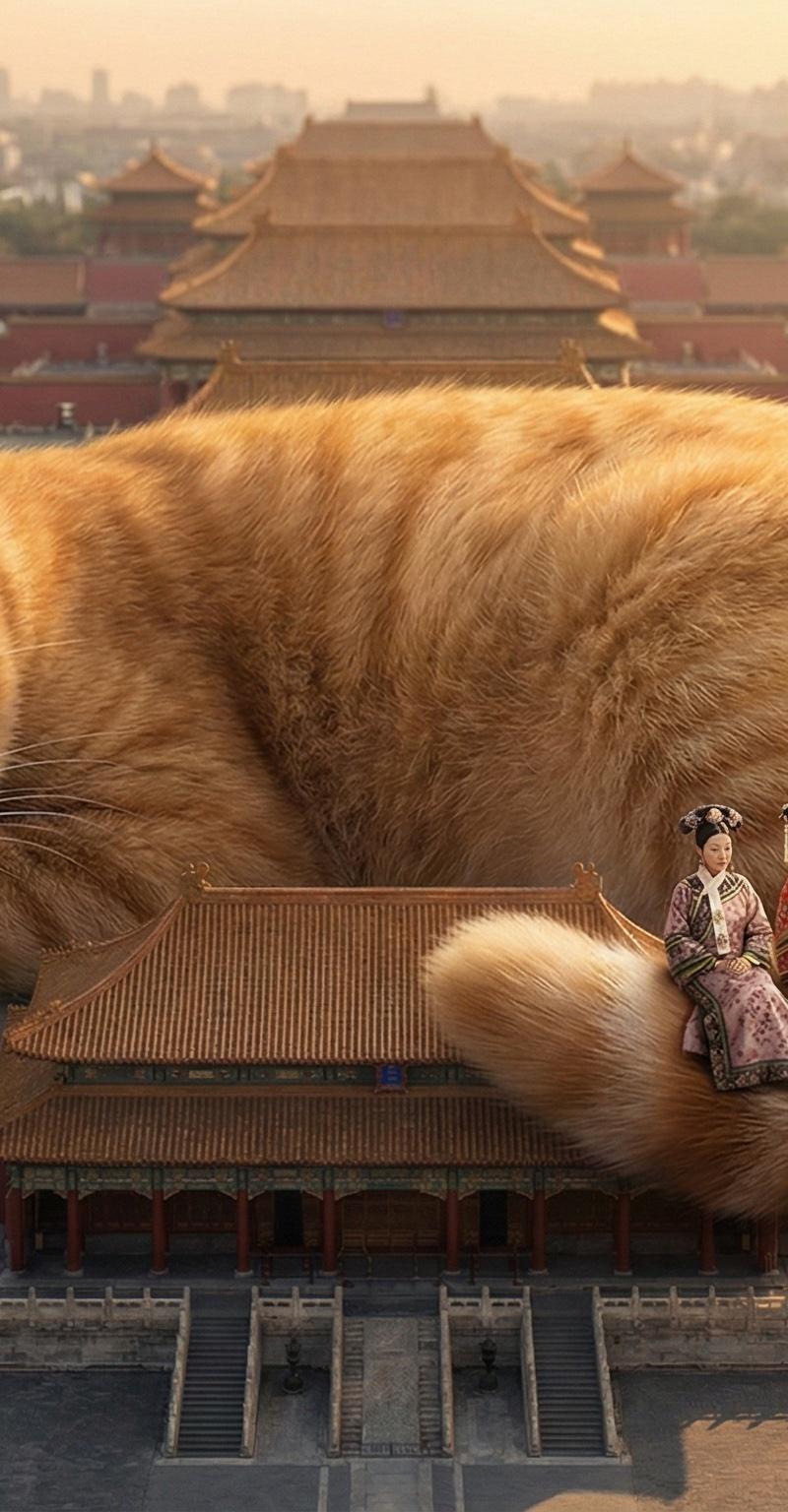 故宫的橘猫——疲惫的他和身边的人