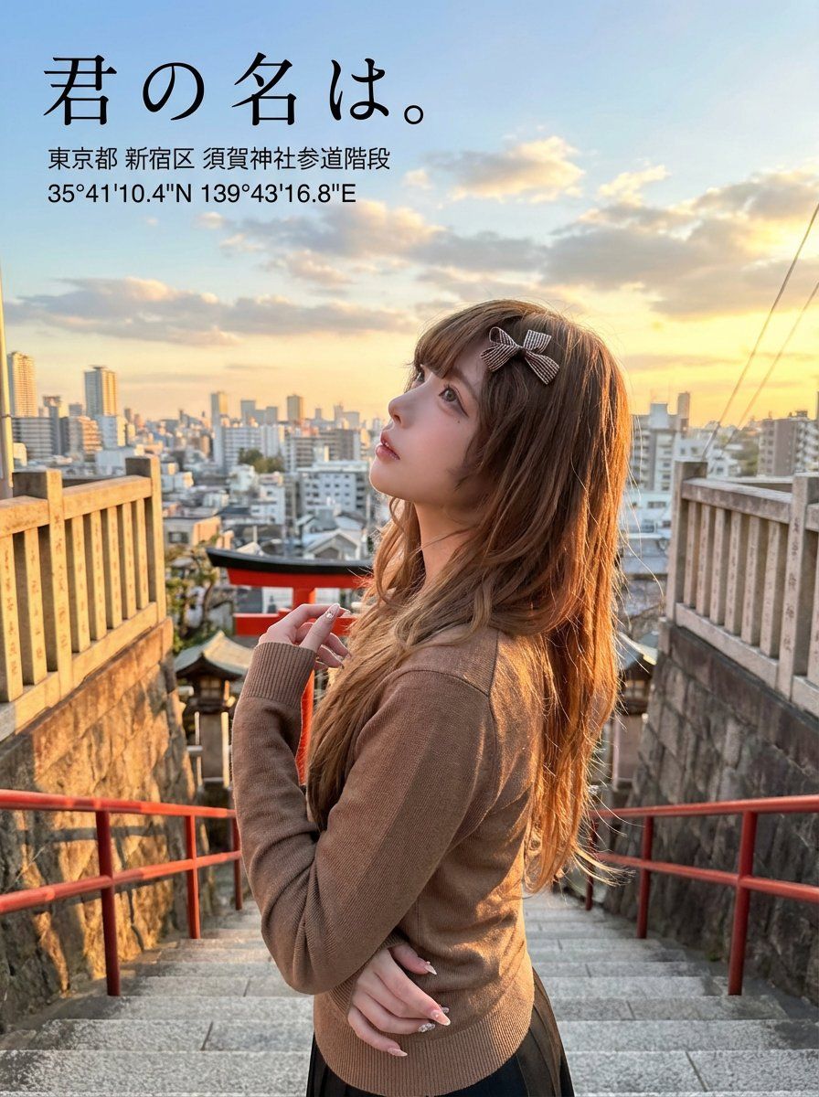 穿越时空:你的名字经典画面实景写真
