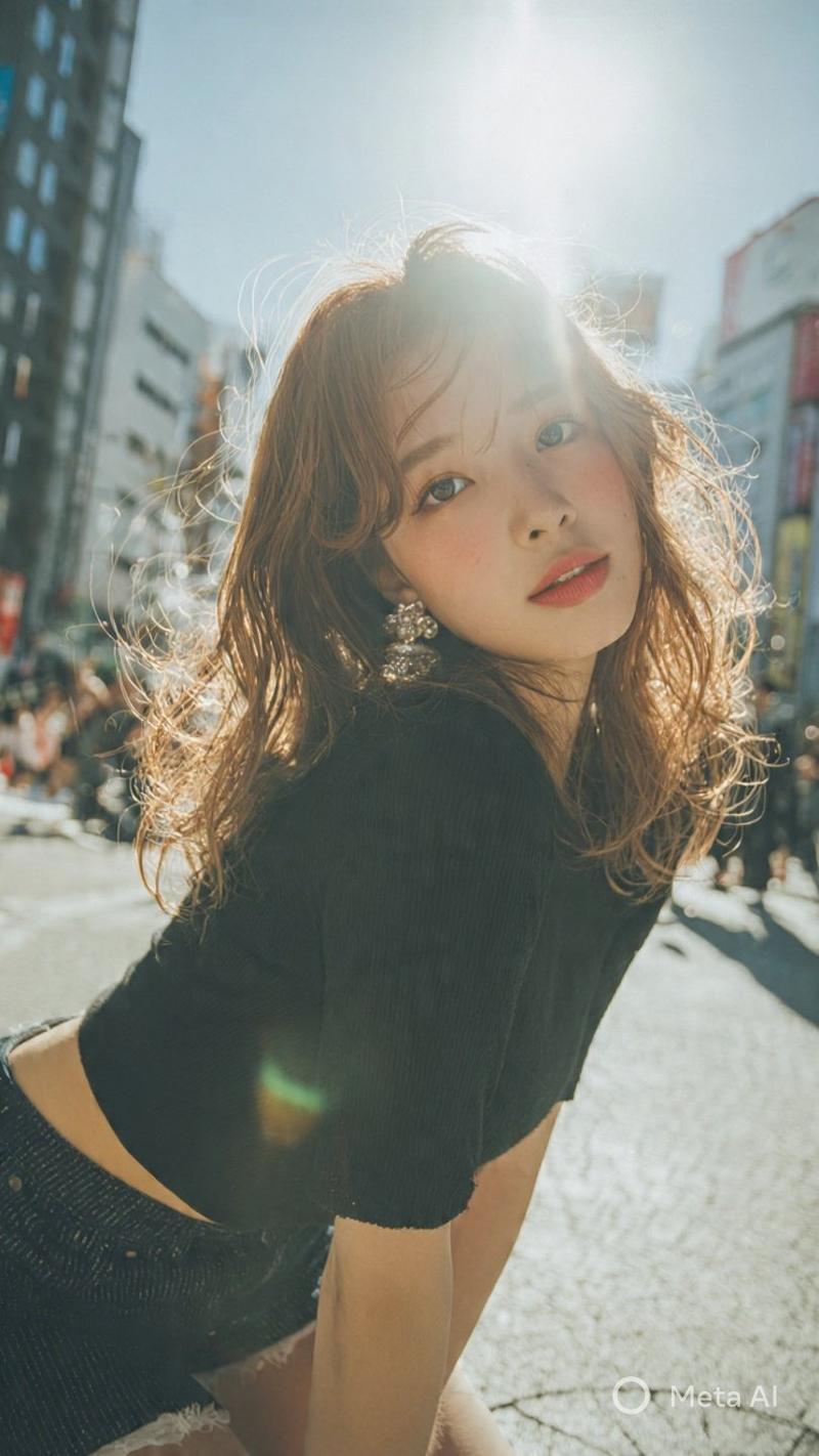 东京街头：日系美模的时尚黑白搭配