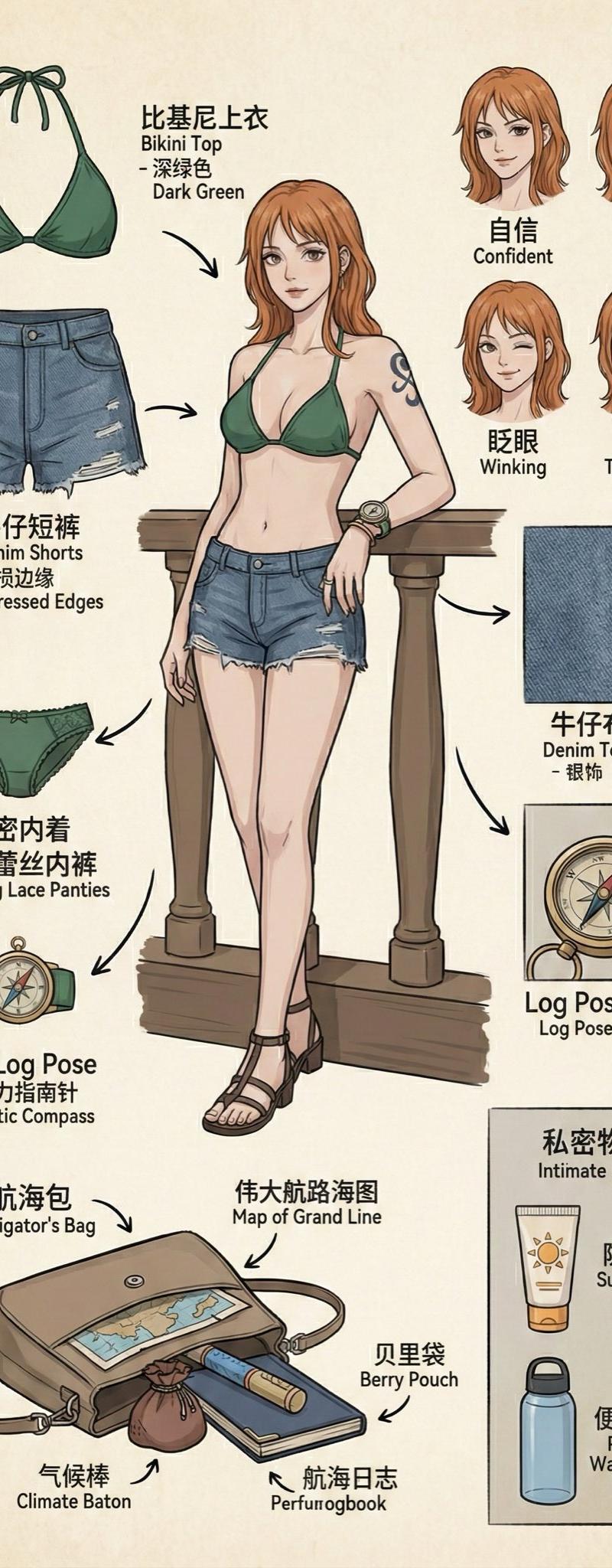 顶尖概念美术设计：全景式角色深度分解图